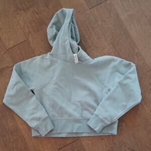 Lululemon Cropped Pullover Hoodie Green Womens Size 4